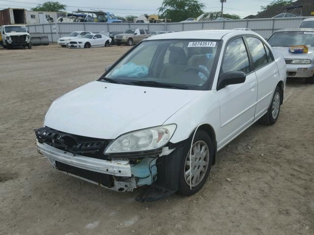 2HGES16574H569424 - 2004 HONDA CIVIC LX WHITE photo 2