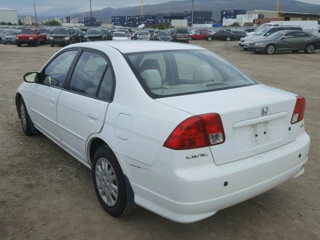 2HGES16574H569424 - 2004 HONDA CIVIC LX WHITE photo 3