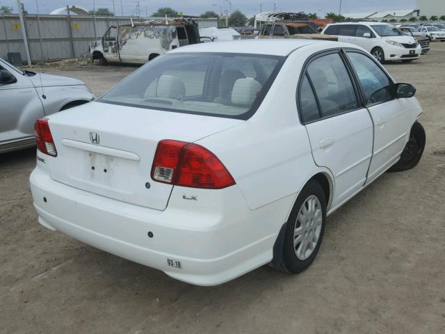 2HGES16574H569424 - 2004 HONDA CIVIC LX WHITE photo 4