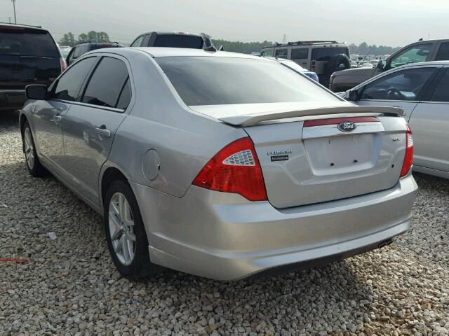 3FAHP0JA0AR372418 - 2010 FORD FUSION SEL SILVER photo 3