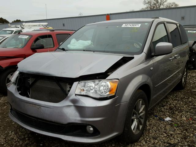 2C4RDGCG3ER190578 - 2014 DODGE GRAND CARA GRAY photo 2