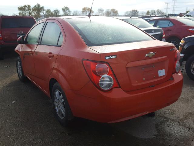 1G1JB5SH6C4100236 - 2012 CHEVROLET SONIC LS RED photo 3