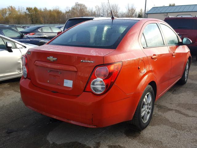 1G1JB5SH6C4100236 - 2012 CHEVROLET SONIC LS RED photo 4