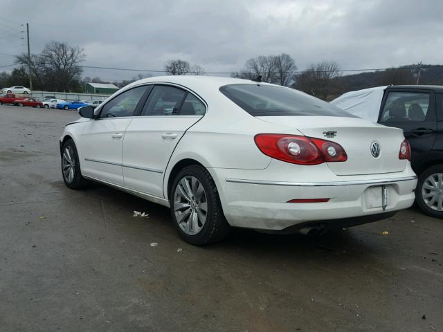 WVWML73C59E554688 - 2009 VOLKSWAGEN CC SPORT WHITE photo 3