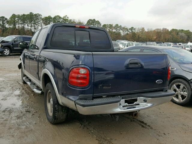 1FTRW07L93KD95407 - 2003 FORD F150 SUPER BLUE photo 3