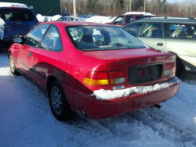 1HGEJ7129TL082620 - 1996 HONDA CIVIC HX RED photo 3