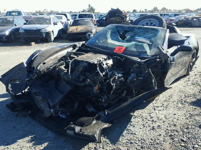 1G1YB2D79H5100850 - 2017 CHEVROLET CORVETTE S BLACK photo 2