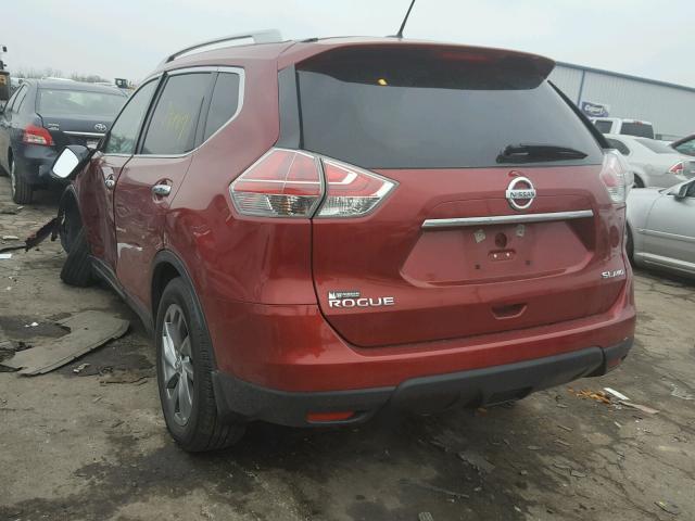 5N1AT2MV9FC904414 - 2015 NISSAN ROGUE S RED photo 3