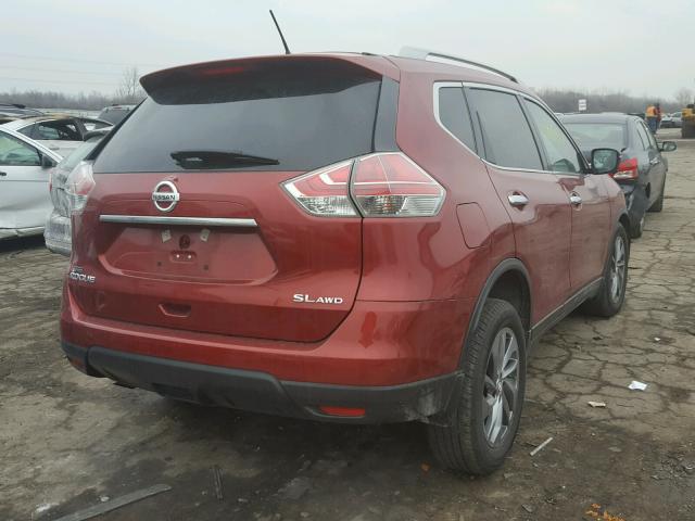 5N1AT2MV9FC904414 - 2015 NISSAN ROGUE S RED photo 4