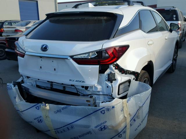 2T2BGMCA5HC014716 - 2017 LEXUS RX 450H WHITE photo 4