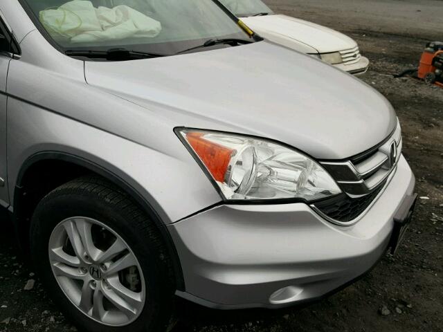 5J6RE4H51AL004102 - 2010 HONDA CR-V EX SILVER photo 9