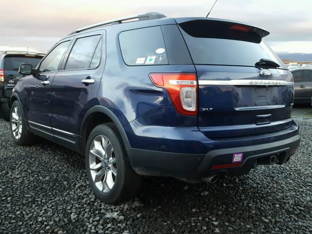 1FMHK8D88BGA93674 - 2011 FORD EXPLORER X BLUE photo 3