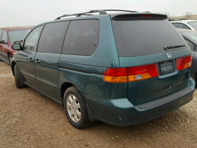 2HKRL18633H505017 - 2003 HONDA ODYSSEY EX GREEN photo 3