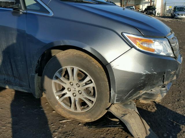 5FNRL5H4XDB022341 - 2013 HONDA ODYSSEY EX GRAY photo 9