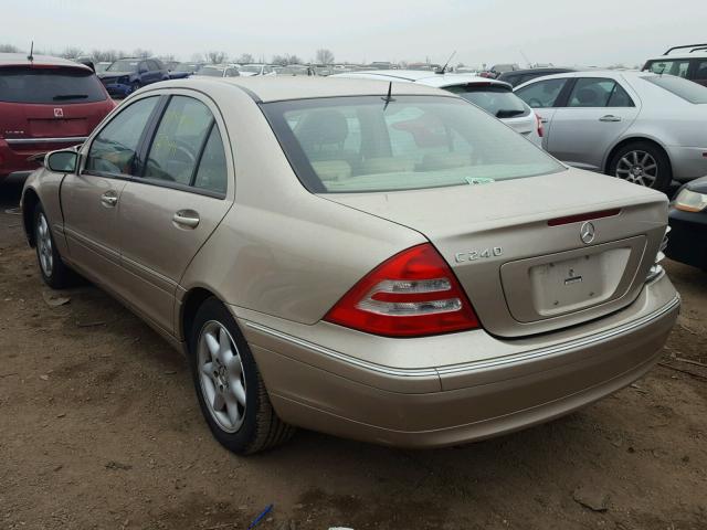 WDBRF61J23F304043 - 2003 MERCEDES-BENZ C 240 BEIGE photo 3