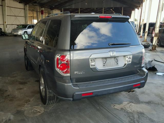 2HKYF18597H520430 - 2007 HONDA PILOT EXL GRAY photo 3