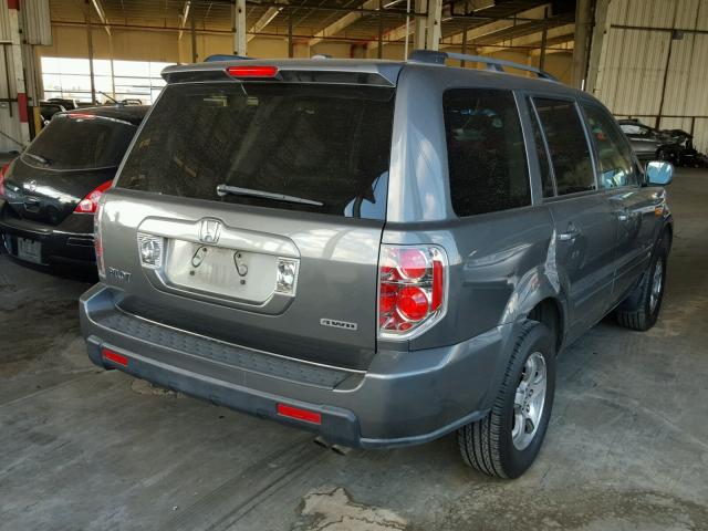 2HKYF18597H520430 - 2007 HONDA PILOT EXL GRAY photo 4