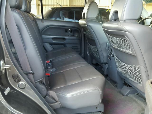 2HKYF18597H520430 - 2007 HONDA PILOT EXL GRAY photo 6