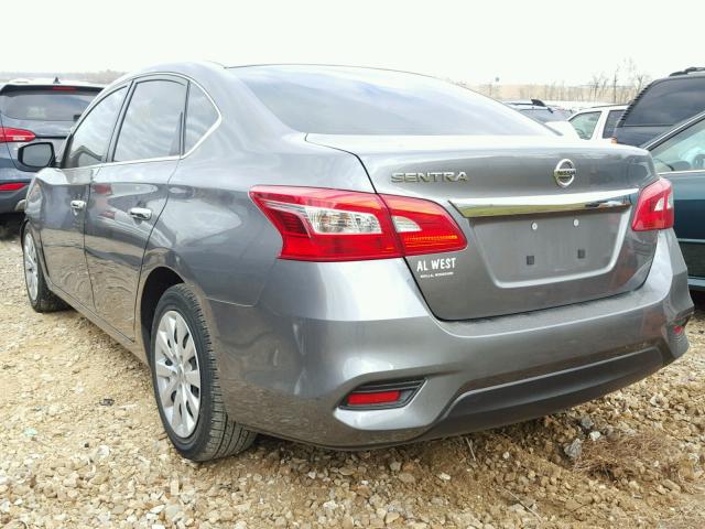 3N1AB7AP5GY310229 - 2016 NISSAN SENTRA S GRAY photo 3