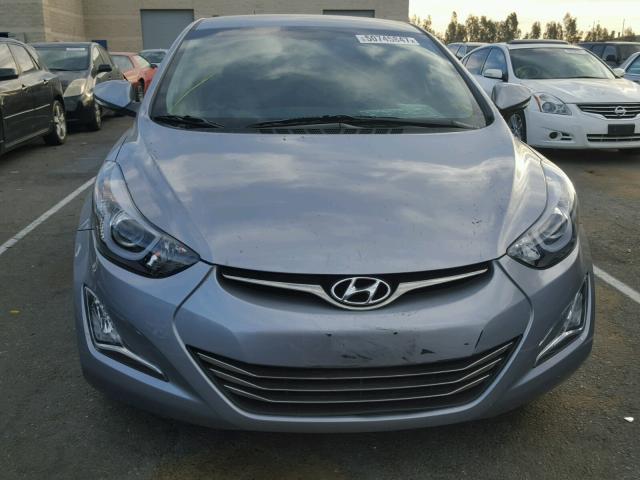 5NPDH4AE4FH622155 - 2015 HYUNDAI ELANTRA SE GRAY photo 9