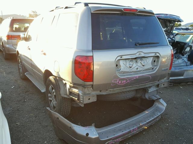 2HKYF18503H574130 - 2003 HONDA PILOT EXL BROWN photo 3