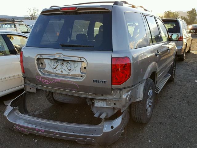 2HKYF18503H574130 - 2003 HONDA PILOT EXL BROWN photo 4