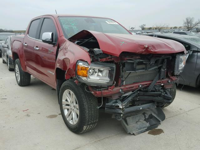 1GTG6CE37F1213628 - 2015 GMC CANYON SLT MAROON photo 1