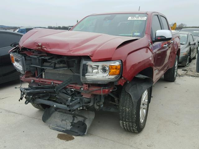 1GTG6CE37F1213628 - 2015 GMC CANYON SLT MAROON photo 2