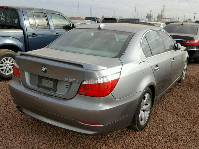 WBANU53518CT09031 - 2008 BMW 528 I GRAY photo 4