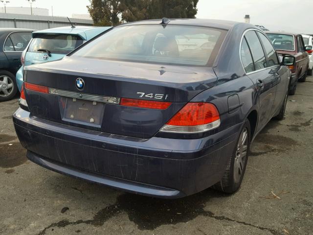 WBAGL63402DP61031 - 2002 BMW 745 I BLUE photo 4