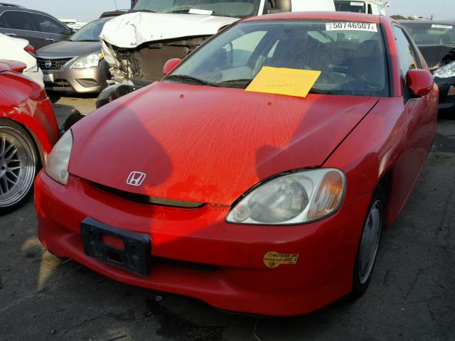 JHMZE14701T002366 - 2001 HONDA INSIGHT RED photo 2