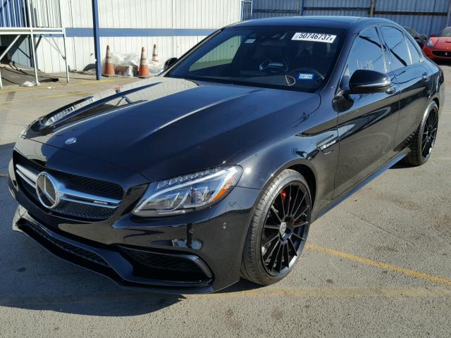 55SWF8HB1GU103788 - 2016 MERCEDES-BENZ C 63 AMG-S BLACK photo 2