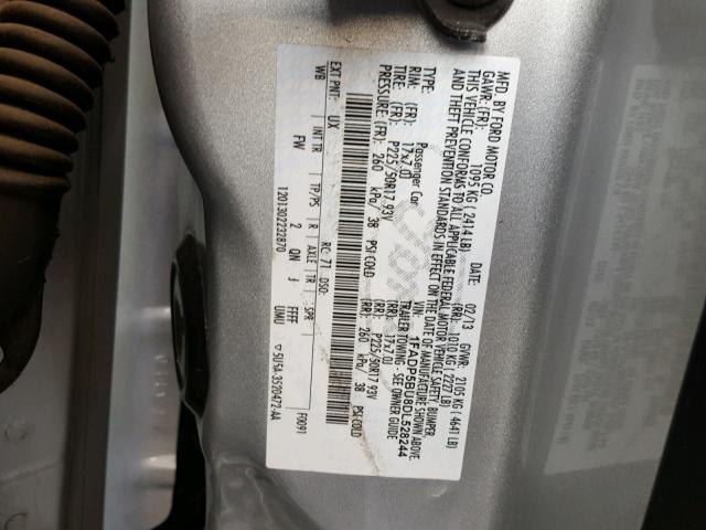 1FADP5BU8DL528244 - 2013 FORD C-MAX SEL SILVER photo 10