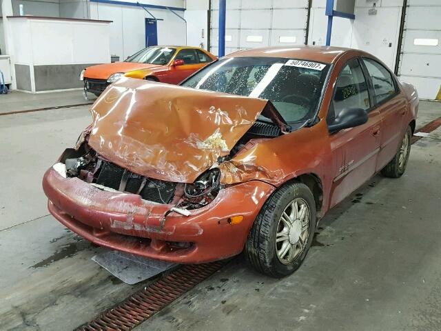 1B3ES46CX1D167440 - 2001 DODGE NEON SE MAROON photo 2