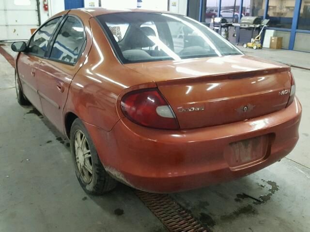 1B3ES46CX1D167440 - 2001 DODGE NEON SE MAROON photo 3