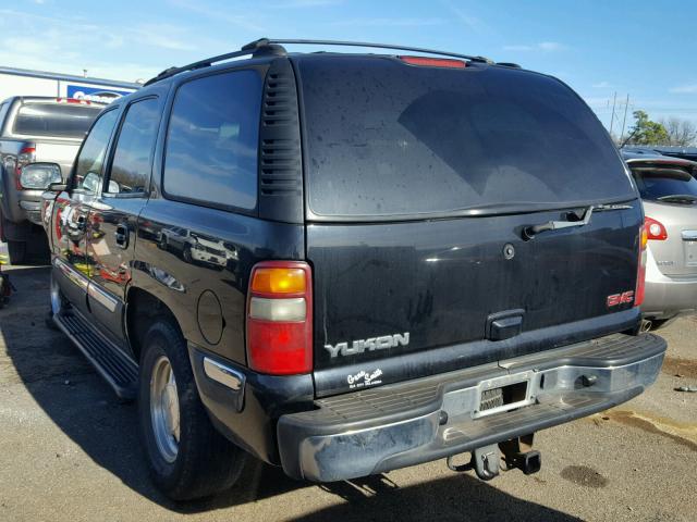 1GKEK13Z62R215093 - 2002 GMC YUKON BLACK photo 3