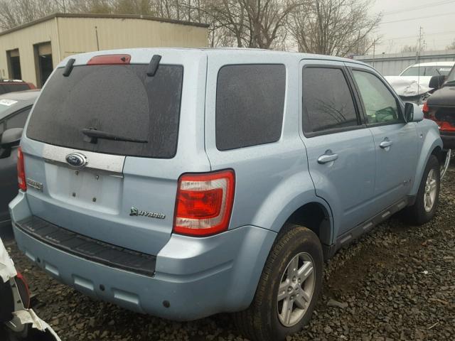 1FMCU49H18KE52181 - 2008 FORD ESCAPE HEV BLUE photo 4