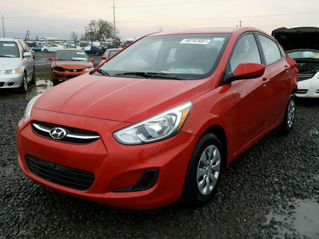 KMHCT4AE9GU044549 - 2016 HYUNDAI ACCENT SE RED photo 2