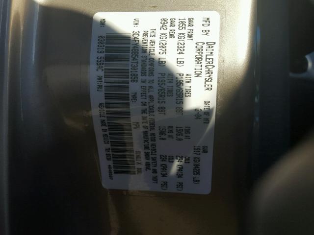 3C4FY48B54T301856 - 2004 CHRYSLER PT CRUISER GOLD photo 10