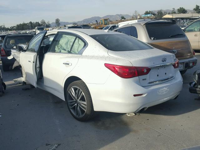 JN1BV7AR1EM684639 - 2014 INFINITI Q50 BASE WHITE photo 3