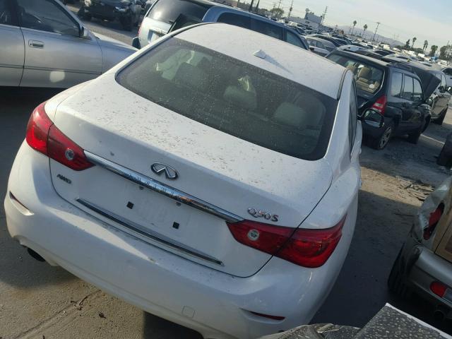 JN1BV7AR1EM684639 - 2014 INFINITI Q50 BASE WHITE photo 4