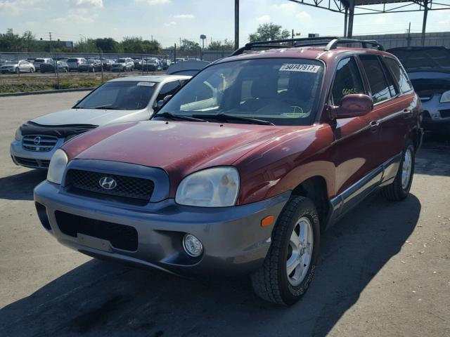 KM8SC13D84U600229 - 2004 HYUNDAI SANTA FE G MAROON photo 2