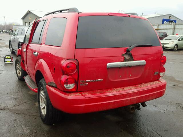 1D4HB48D65F568742 - 2005 DODGE DURANGO SL RED photo 3