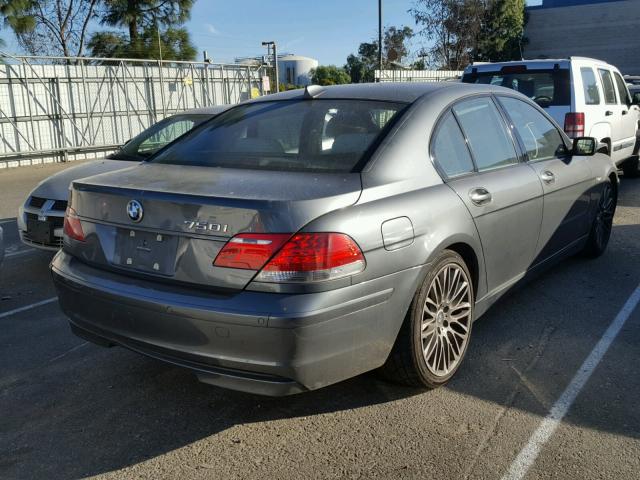 WBAHL83548DT13215 - 2008 BMW 750I GRAY photo 4