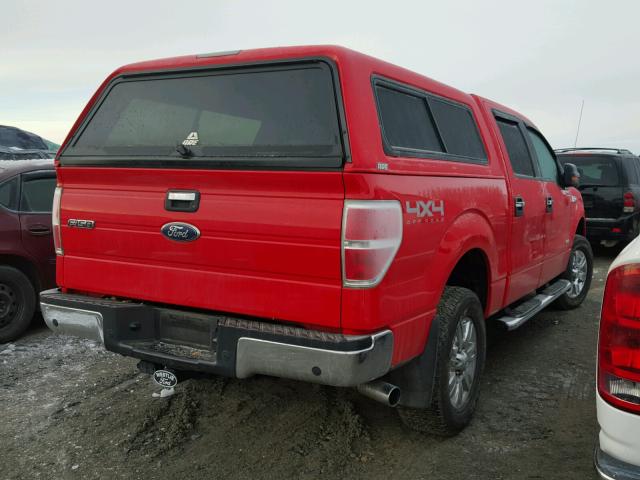 1FTFW1ET2CFA05879 - 2012 FORD F150 SUPER RED photo 4