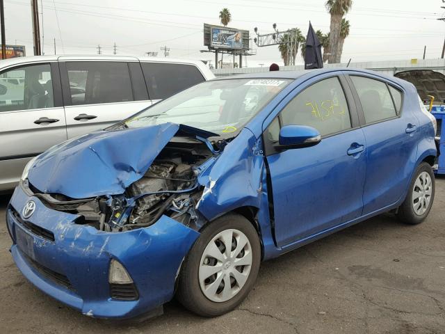 JTDKDTB33D1530887 - 2013 TOYOTA PRIUS C BLUE photo 2