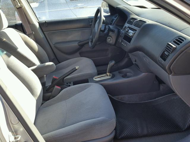 1HGES26711L046566 - 2001 HONDA CIVIC EX ვერცხლისფერი ფოტო 5