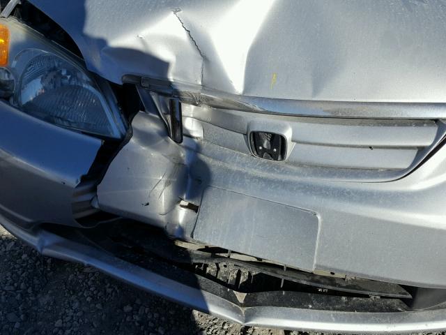 1HGES26711L046566 - 2001 HONDA CIVIC EX SILVER photo 9