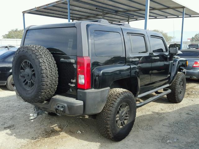 5GTDN13E878190800 - 2007 HUMMER H3 BLACK photo 4