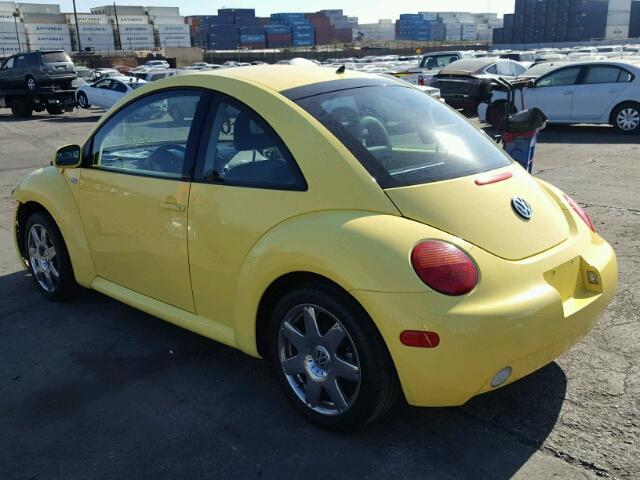 3VWDD21C31M437951 - 2001 VOLKSWAGEN NEW BEETLE YELLOW photo 3